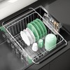 Fanbsy Dish Drying Rack in Sink, Extendable Stainless Steel Dish