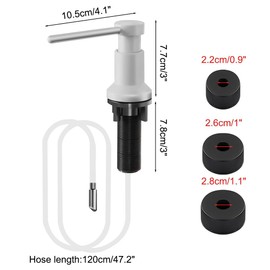 Seifenspender-Set, 304 Edelstahl, eingebauter Seifenspender mit 119,9 cm Verlängerungsrohr, Küchenarbeitsplatte, Spüle, Pumpkopf für Zuhause, Badezimmer, Waschbecken