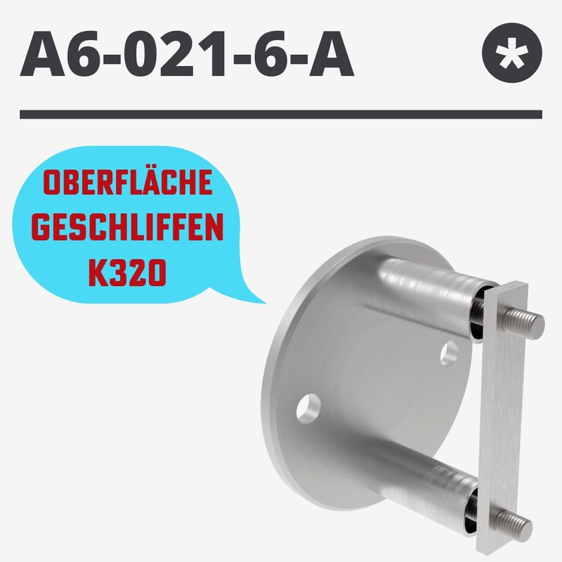 Sellon24® Stainless Steel Wall Anchor Round Railing Posts 42.4 mm