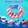 4 Pcs Inflatable Pool USA Float Toys 35Inch Patriotic Red
