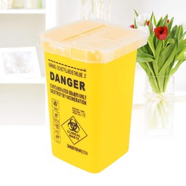 Healifty Sharps Box Tattoo Needles Disposal Container Medical Supplies and Equipment (Yellow)