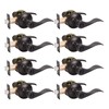 KNOBWELL 8 Pack Bronze Door Lever Handles Privacy Interior Door
