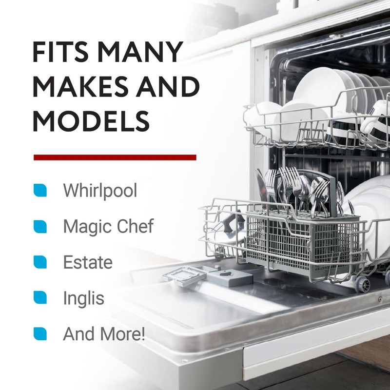IMPRESA 2-Pack Undercounter Dishwasher Bracket Replacement - Whirlpool -Compatible -