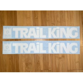 Trail King Trailers Replacement Stickers 24” (Set Of 2) White Decal Logo Trailer