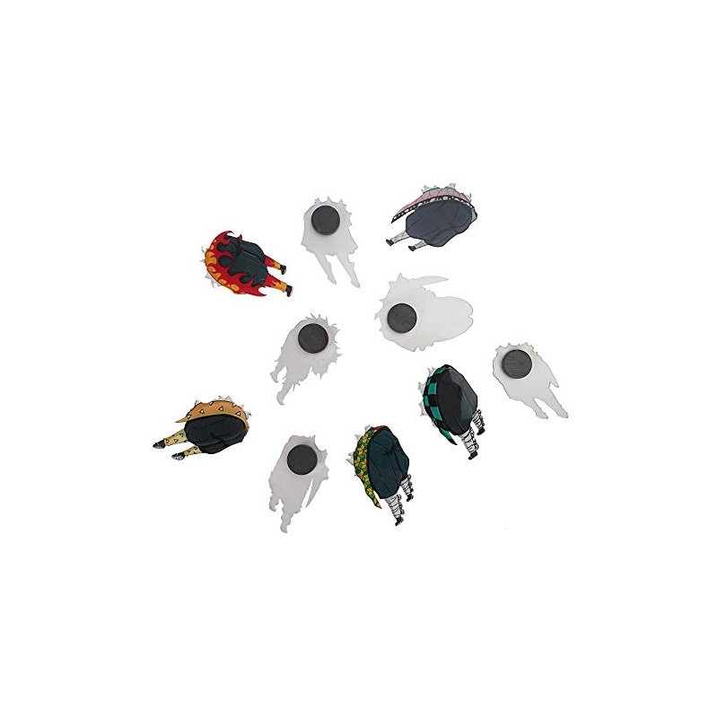 CoolChange 10 Fridge Magnets with Legs by Tanjiro, Nezuko etc.