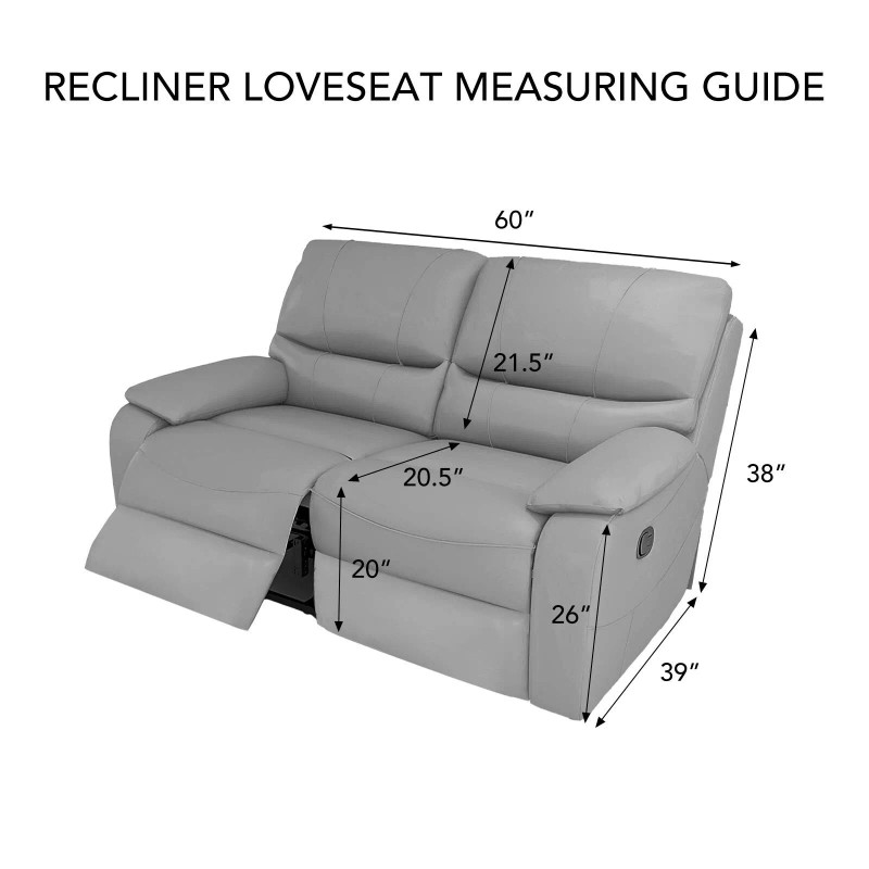 PureFit Super Stretch Loveseat Recliner Sofa Couch Cover with Pocket