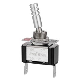 Jtron Rocker Switch 12V 20A/24V 10A, Rocker Switch 2P SPST ON-OFF 2-Pin Rocker Toggle Switch for Car Truck (ON-OFF)