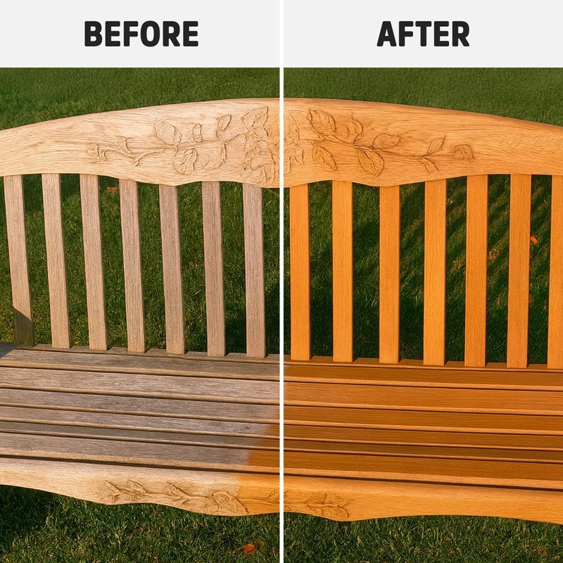 TeakGuard Finish, Premium Teak Cleaner and Brightener, Water-Based, Oil-Free Wood