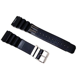 24MM Black Silver Rubber ND Limits Sport Watch Band Strap FITS PROMASTER
