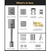 Mensarix Front Door Handle and Deadbolt Set, Steel Gray Front