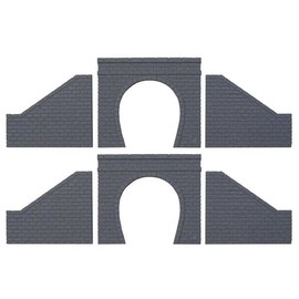 Tsugawa Youkou NA-93 Tunnel Portal Single Line Masonry Type Portal, 2 x Retaining Walls, 2 Each