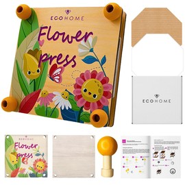 ECOHOME Flower Press Kit for Kids - Darling Set for Little Artists & Flower Lovers - Cute Press with Clear Instructions for Unique Pressed Flower Art Projects
