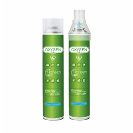 Atgreen Inhalation Oxygen O2 (28L) The Set Contains 2 Pieces Oxygen Bottles Pure Oxygen Cans Oxygen Preparation Universal Mouthpiece Pure Inhalable Oxygen Device