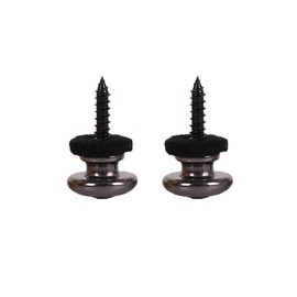 HOT SEAL 2PCS Wool Copper Guitar Strap Lock Locking Pegs Pins Mushroom Shape End Button For Acoustic Classical Electric Bass Guitar Ukulele (2 Black)