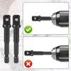 5pcs 3/8 Impact Adapter, Chrome-Vanadium Steel Impact Driver Socket Adapter