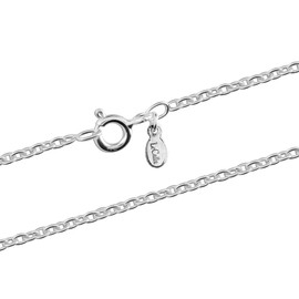 LeCalla 925 Sterling Silver 2mm Italian Cable Chain Necklace for Teen and Women 16 Inches