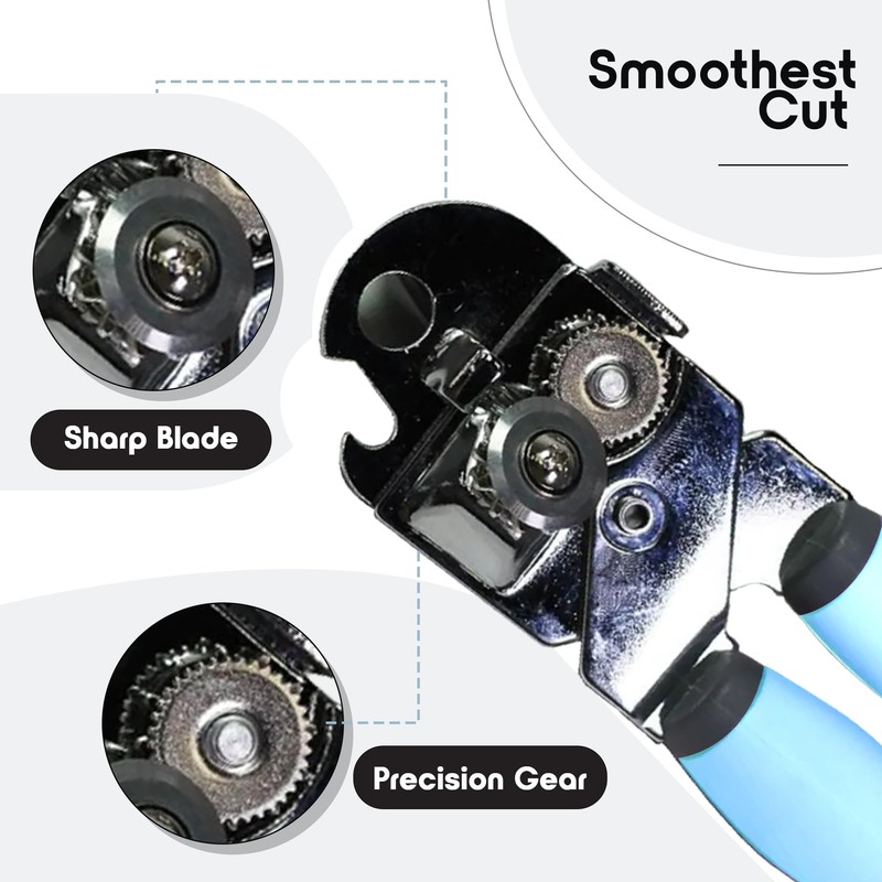 HiFEN Soft Handled Manual Non-Slip Smooth Edges Can Opener