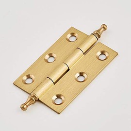 4Pack Brushed Brass Cabinet Cupboard Door Decorative Butt Hinges Furniture Hardware Lot 3inch (4,3")