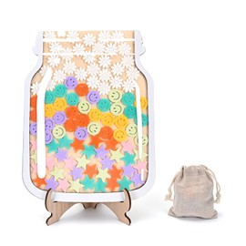 TINGKU 100 Tokens Happy Daisies Magnetic Behavior Jar Classroom Reward System, Extra Large Class Teacher Reward Incentive Jar for Kids, Behavior Management Classroom Tools, Children Reward Chore Jar