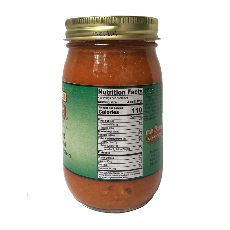 So-Good BBQ Pork Filling with Shredded Pork 16 oz Jar