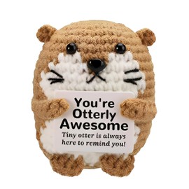 BAGUBDR Positive Crochet Animals, Emotional Support Pickle, Emotional Support Crochet Suitable for Home Decor Cozy Spaces Relaxation Areas Desk Companions Bedroom Decoration