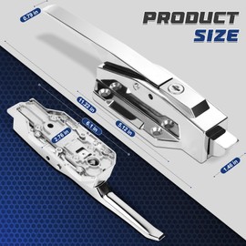 Axiqunel Walk in Cooler Door Handle,Walk in Freezer Door latches Heavy Duty kit with Key and Solid Metal Push Rod, Offset -1/8 in to 1/4 in(Flush) and 5.9" Solid Metal Interior Release Handle