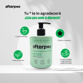 afterpoo, Gel Limpiador Personal, Alternativa Ecológica a las Toallitas Húmedas (2 un/600mL equiv. a 400 toallitas)
