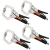 JEUIHAU 4 Pieces 6 Inch Metal Handle Locking C Clamp