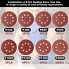 REJOECE Sandpaper 125 mm Velcro, 8 Hole Sanding Discs P2000/P1500/P1200/P1000/P800/P600/P400/P320