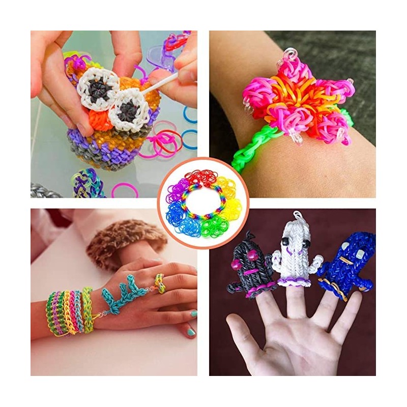 YITOHOP 12080+ Loom Bands Kit, Rubber Bands for Bracelet Making