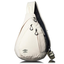 Umbro Body Bag One Shoulder Crossbody Daypack Soft Ultra-light Nylon Embroidered Logo Sonny Rucksack, beige