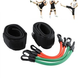 Grofitness 6pcs/set Leg Thigh Latex Resistance Band Gym Yoga Strong Tube Ankle Straps Pilates Workout Fitness Equipment