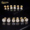 USA Warehouse Local Shipping Classical 4Prong Earring Real S925 Gold