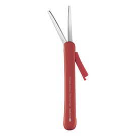 Kokuyo KME-PSPT320DR Compact Portable Scissors KOKUYO ME Titanium Glueless Blade Tartan Red