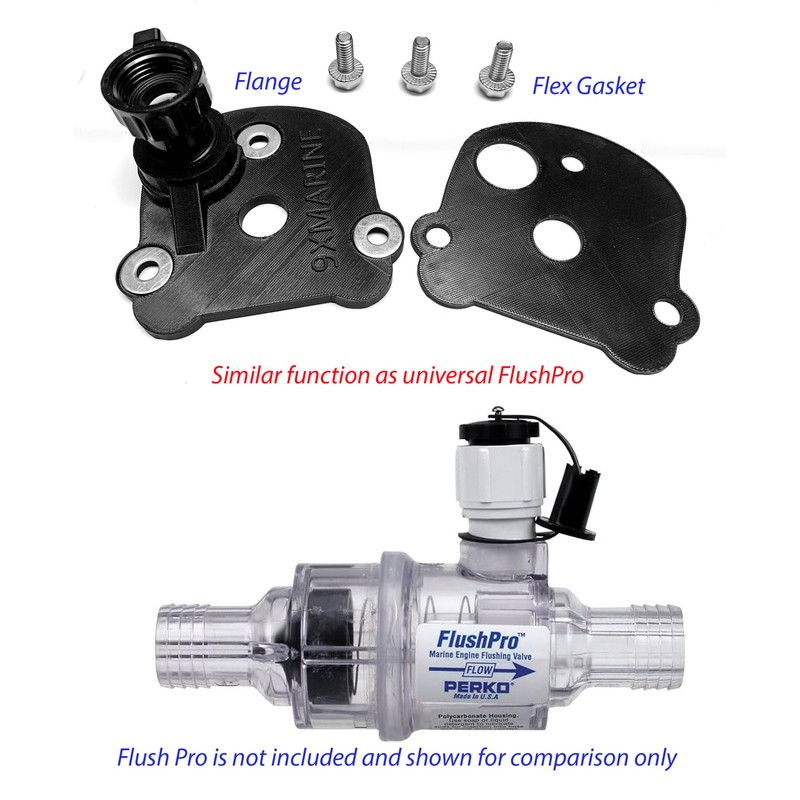 OMC Cobra sterndrive engine water flush adapter Black