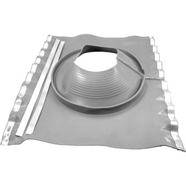 DEKS Dektite RFS4 Retrofit Gray Low or High Profile R-Panel Roofing. EDPM Pipe Flashing for Deep Ribbed Roofing Profiles