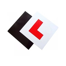 SystemsEleven PACK OF 2 Magnetic SECURE LEARNER DRIVER L PLATES EXTERIOR CAR BIKE Magnetic L Plates for Learner Drivers Ideal for Provisional Drivers, Motorcycle Riders, and Moped Riders.