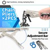 Glarks 2Pcs 9" Locking Chain Clamp with 20" Chain, Heavy-Duty