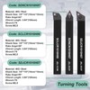 Lathe Turning Tool Set, 10mm Shank 7 Pieces Carbide Turning