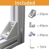 QIJINTRID 20Sets 1010 Series Aluminum Profile Connector,20pcs 1010 Corner Bracket,40pcs