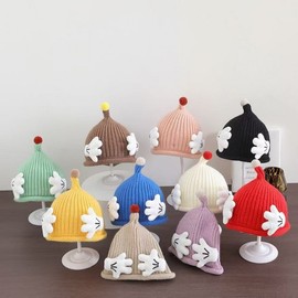 New Autumn/Winter Super Cute Mickey Baby Knit Hat (Unisex, for 100-Day-Olds) 48-52cm/Emerald 3ea