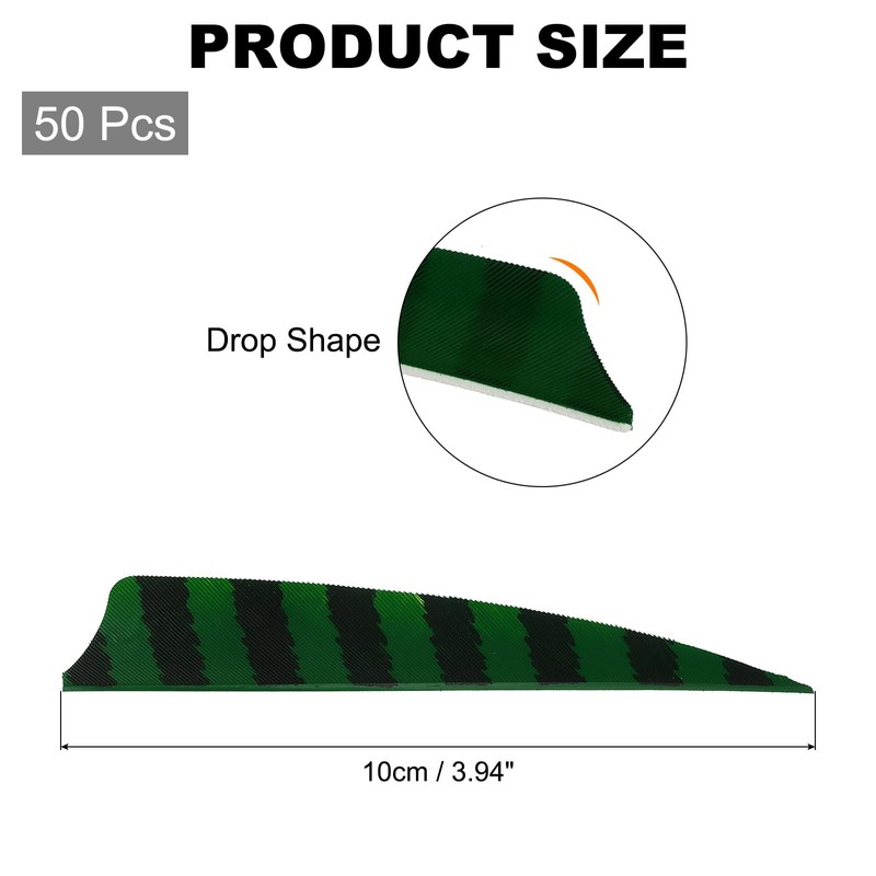 sourcing map Arrow Vanes Arrow Fletching 4" Shield Shape Turkey