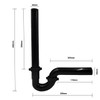 Bathroom Basin Sink Bottle P Trap,U-Shape 1-1/4 inch Slip Inlet