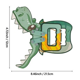 Dinosaur Grabber STEM Toy, DIY Movable Cardboard Material Dinosaur Kit, Rubber Band Powered Model Educational Teaching Material, Fun Parent-Child Interactive 3D Puzzle