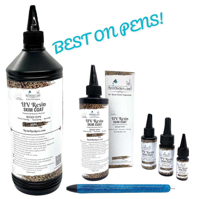 Resin Rockers Skim Coat UV Resin for Pen Making, Clear