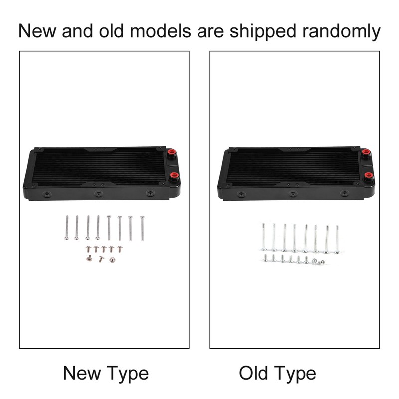 240MM Aluminum Computer Ra/diator Water Cooling Cooler 18 Tubes Heat