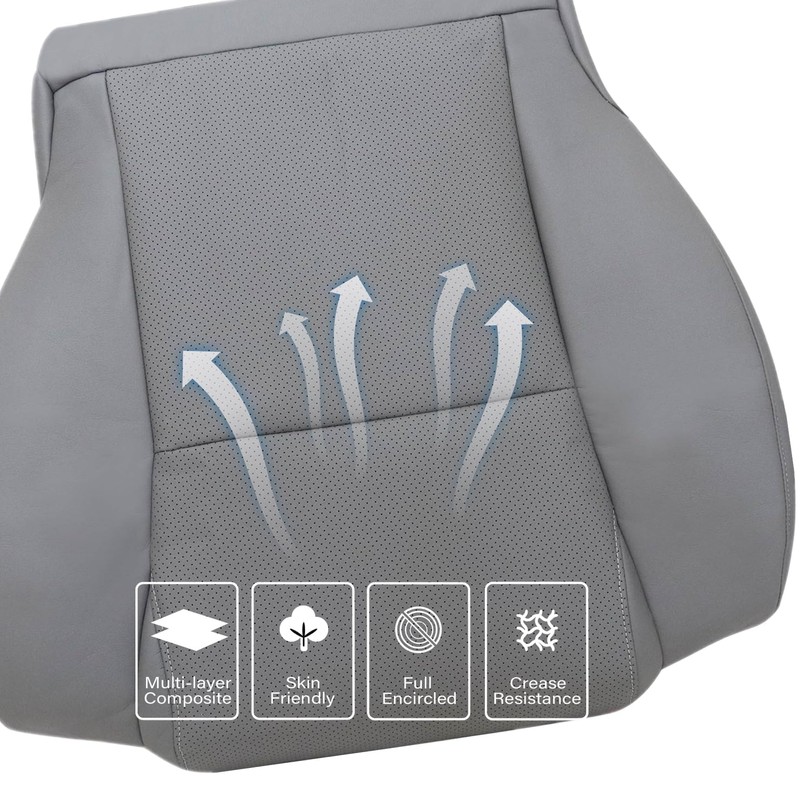 ATUOTPO Front Driver Or Passenger Side Bottom Perforated Leather Seat