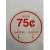 .75 Cent Price Decal Sticker For Capsule Vending Machine (SET