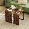 Giantex Nesting Coffee Table Set of 2, Stackable End Tables