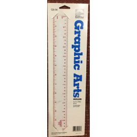 C-Thru C- Thru Clear Plastic Graphic Arts Ruler- GA-94